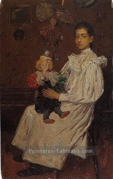 L enfant et sa poupe 1896 Pablo Picasso Peinture à l'huile